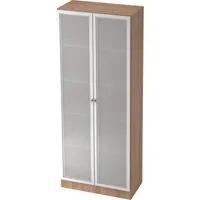 Hammerbacher Aktenschrank Savona V6100G/N/S/SG, nein, 5 OH, silber/ransparent/nussbaum, 80x200,4x42cm (BxHxT) 4032062128435 Hammerbacher 6 Stück