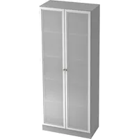 Hammerbacher Aktenschrank Savona V6100G/5/S/SG, nein, 5 OH, silber/ransparent/grau, 80x200,4x42cm (BxHxT) 4032062128398 Hammerbacher 6 Stück