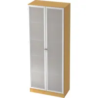 Hammerbacher Aktenschrank Savona V6100G/6/S/SG, nein, 5 OH, silber/ransparent/buche, 80x200,4x42cm (BxHxT) 4032062128411 Hammerbacher 6 Stück