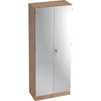 Hammerbacher Aktenschrank V6 V6100/N/S/SG, abschließbar, 5 OH, silber/nussbaum, 80x200,4x42cm (BxHxT) 4032062126172 Hammerbacher 6 Stück