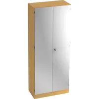 Hammerbacher Aktenschrank V6 V6100/6/S/SG, abschließbar, 5 OH, silber/buche, 80x200,4x42cm (BxHxT) 4032062126134 Hammerbacher