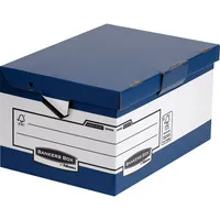 Fellowes Archivbox System ERGO-Stor Maxi 0048901, A4, blau/weiß, innen 54,5x37,8x29,3cm (TxBxH), Recyclingkarton 0043859678723 Fellowes