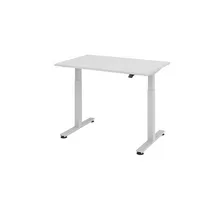 Hammerbacher Sitz-Steh-Schreibtisch XMST, elektrisch höhenverstellbar, 71-120cm (H), 120x80cm (BxT), rechteckig, grau / silber 4032062151877  3 Stück
