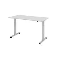 Hammerbacher Sitz-Steh-Schreibtisch XMST, elektrisch höhenverstellbar, 71-120cm (H), 160x80cm (BxT), rechteckig, grau / silber 4032062151921  3 Stück