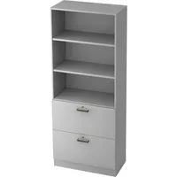 Hammerbacher Hängeregistraturschrank V7300/5/5/SG V7, grau, 2 Schubladen 4032062128657 Hammerbacher