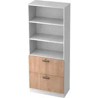 Hammerbacher Registraturschrank V7300WNSG 5OH weißnußbaum 4032062146637 Hammerbacher