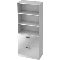 Hammerbacher Registraturschrank V7300WSSG 5OH weißsilber 4032062155318 Hammerbacher