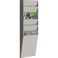 PAPERFLOW Sortiertafel hoch 6 Fächer A4 grau Außenmaß:71,2x23,6x8,3 3660141881905 PAPERFLOW