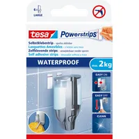 Tesa Klebestrips 59700-00000-04 Powerstrips WATERPROOF, 6 Stück, 20x50mm (BxL), doppelseitig, wiederablösbar 4042448175175 Tesa 6 Stück