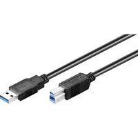 Goobay USB-Kabel SuperSpeed 93654, 3m, USB-A auf USB-B, schwarz 4040849936548 Goobay