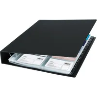 Sigel Visitenkartenringbuch A4 schwarz 27x32,5cm für 400 Karten 4004360980077 Sigel