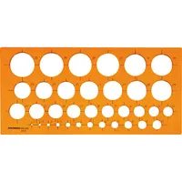 Rumold Kunststoff-Kreisschablone 2810 orange-transparent Ø 1-35mm 4012108067508 Rumold