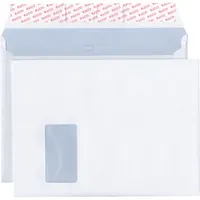 Elco Faltentaschen documento 48684, C4+, mit Fenster, haftklebend, 20mm-Falte, lange Seite offen, 120g, weiß 7610425863611 Elco 200 Stück