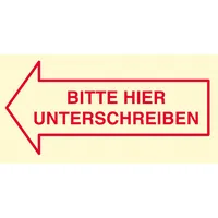 Print Inform Haftmarker 5651-01-UNT, 70x35mm, pastellgelb, BITTE HIER UNTERSCHREIBEN, rechteckig 4044355786253 Print Inform 3 Stück