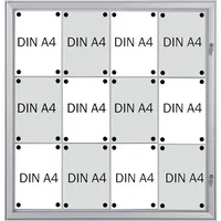 Franken Schaukasten Security SKB12S, 12xA4, weiß/silber, magnetisch 4016946223805 Franken