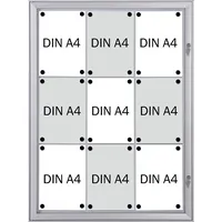 Franken Schaukasten Security SKB9S, 9xA4, weiß/silber, magnetisch 4016946223799 Franken
