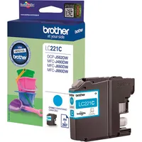 Brother Druckerpatrone LC221C (kompatibel zu LC-221C), cyan, ca. 260 Seiten 4977766747325 Brother