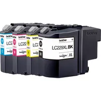 Brother Druckerpatrone LC229XLVALBP (kompatibel zu LC-229XL), schwarz/cyan/magenta/gelb, ca. 1x 2400, 3x 1200 Seiten 5014047567032 Broth 4 Stück