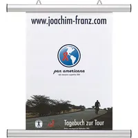 Franken Posterschienen mit Ösen BS1007 silber 120,5cm Aluminium zum Aufhängen