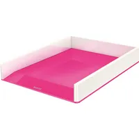 Leitz Briefablage WOW Duo Colour 5361-10-23, A4 / C4, weiß/pink, Polystyrol stapelbar 4002432113590 Leitz