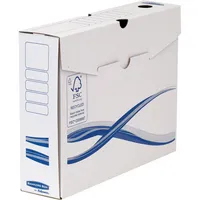 Fellowes Archivbox Bankers Box Basic 4460102, A4, weiß/blau, Recyclingkarton 0043859655656 Fellowes 25 Stück