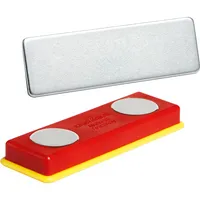 Durable Haftmagnet DURACARD, 8917-00, Hoch / Querform, 40x15mm, rot/gelb 4005546808765 Durable 10 Stück