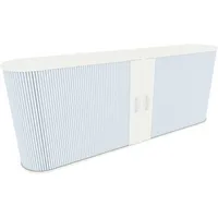 Geramöbel Aktenschrank Flex S-382104-W, Kunststoff/Holz, 2 OH, 200 x 83 x 40 cm, silber/weiß 4038933482750 Geramöbel