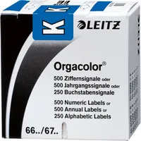 Leitz 6620 Ziffernsignale Orgacolor Buchstaben K dunkelblau 23x30mm 4002432314164 Leitz 6620-10-00 250 Stück