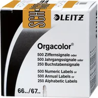 Leitz 6636 Ziffernsignale Orgacolor Buchstaben SCH orange 23x30mm 4002432314485 Leitz 6636-10-00 250 Stück