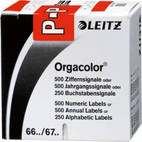 Leitz 6625 Ziffernsignale Orgacolor Buchstaben P rot 23x30mm 4002432314263 Leitz 6625-10-00 250 Stück