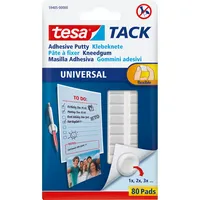 Tesa Klebepads 59405-00000-00 TACK UNIVERSAL, 80 Stück, 8,5x13mm (BxL), doppelseitig, wiederablösbar 4042448361585 Tesa 80 Stück