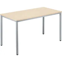 Soennecken Konferenztisch Line, 72cm (H), 120x80cm (BxT), rechteckig, ahorn / silber 4003969023826 Soennecken