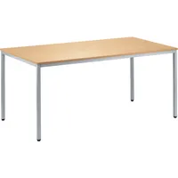 Soennecken Konferenztisch Line, 72cm (H), 140x70cm (BxT), rechteckig, buche / silber 4003969023963 Soennecken