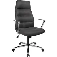 Topstar Chefsessel Chairman 70, anthrazit / chrom, mit Armlehnen, bis 110kg, ohne Kopfstütze 4014296384832 Topstar