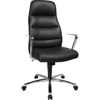 Topstar Chefsessel Chairman 70, schwarz / chrom, mit Armlehnen, bis 110kg, ohne Kopfstütze 4014296384856 Topstar