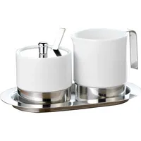 Esmeyer ADAM Milch- und Zucker-Set Sahnegießer: 0,25 l weiß/silber
