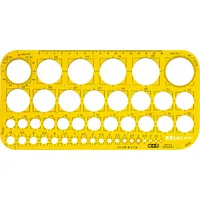 M+R Kunststoff-Kreisschablone 785230670 gelb-transparent Ø 1-36mm 4004627741014 M+R