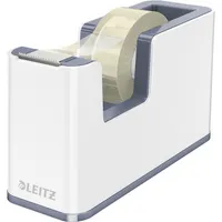Leitz Klebebandabroller WOW Duo Colour 5364-10-01, für Klebebänder bis 19mm x 33m, weiß/perlweiß 4002432113705 Leitz