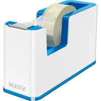 Leitz Klebebandabroller WOW Duo Colour 5364-10-36, für Klebebänder bis 19mm x 33m, weiß/blau 4002432113729 Leitz