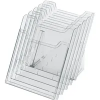 Exacompta Prospekthalter 34,5 x 23,8 x 25,9 cm (B x H x T) DIN A4 glasklar 5 Fächer 9002493103009 Exacompta