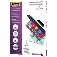Fellowes Laminierfolien Enhance80 ImageLast 5306114, A4, 216x303mm, 80mic, glänzend 0077511530616 Fellowes 100 Stück