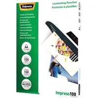 Fellowes Laminierfolien Impress100 5351111, A4, 210x297mm, 100mic, glänzend 0077511535116 Fellowes 100 Stück