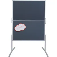 Franken Moderationstafel Pro MT880312, 120x150cm, Filz + Filz (beidseitig), pinnbar, klappbar, grau + grau 4016946207911 Franken