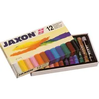 JAXON Pastell-Ölkreide 47412 12er Etui farbig sortiert rund 11x70mm 4010894474128 JAXON 12 Stück