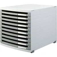 HAN Schubladenbox Contur 1510-0-19 lichtgrau/dunkelgrau 10 Schubladen offen 4012473151000 HAN