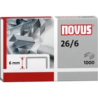 Novus Heftklammern 26/6, 040-0056, Stahldraht verzinkt, Heftleistung 30 Blatt max. 4009729003701 Novus 1000 Stück