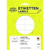 AVERY Zweckform Etiketten 3319, weiß, 29x18mm, rechteckig 4004182033197 AVERY Zweckform 960 Stück