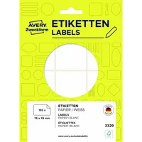 AVERY Zweckform Etiketten 3329, weiß, 76x39mm, rechteckig 4004182033296 AVERY Zweckform 192 Stück