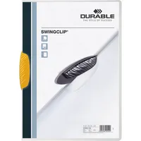 Durable Klemmhefter SWINGCLIP 30 226004, A4 transparent/gelb, für ca. 30 Blatt, Polypropylen (PP) 80g 4005546205229 Durable