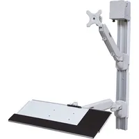 ROLINE Sitz-Steh-Wandstation 17.99.1139, für 1 Monitor, 63,2cm breit, höhenverstellbar, zerlegt, grau 7611990116690 VALUE